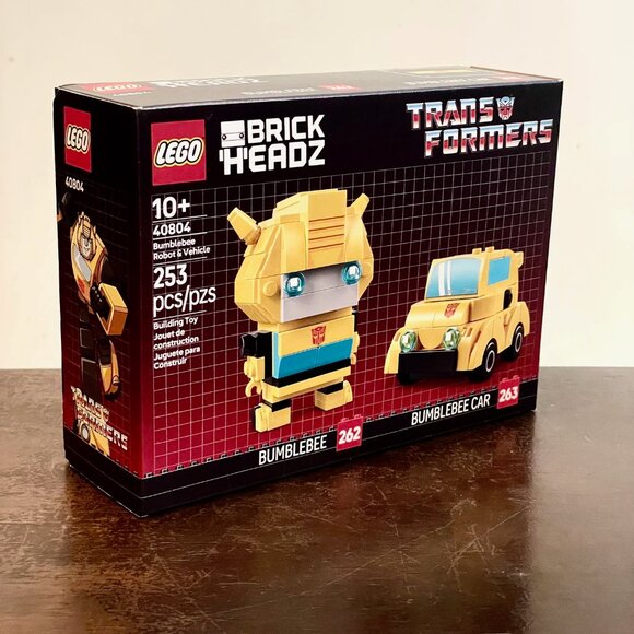 NEW LEGO 40804 BrickHeadz Transformers BumbleBee Robot & Vehicle NIB in Hand - Picture 4 of 10